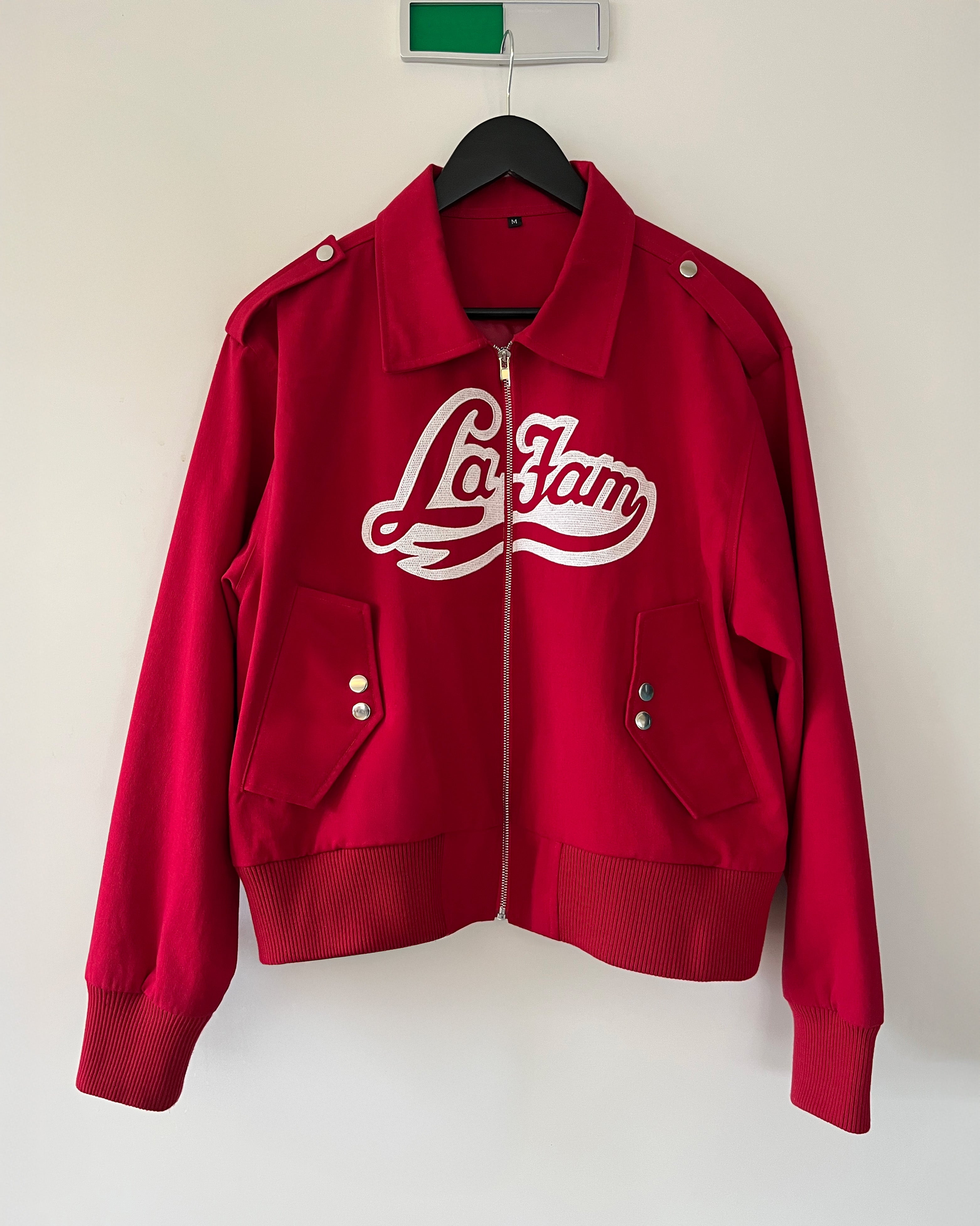 Team Varsity Jacket red – La Fam