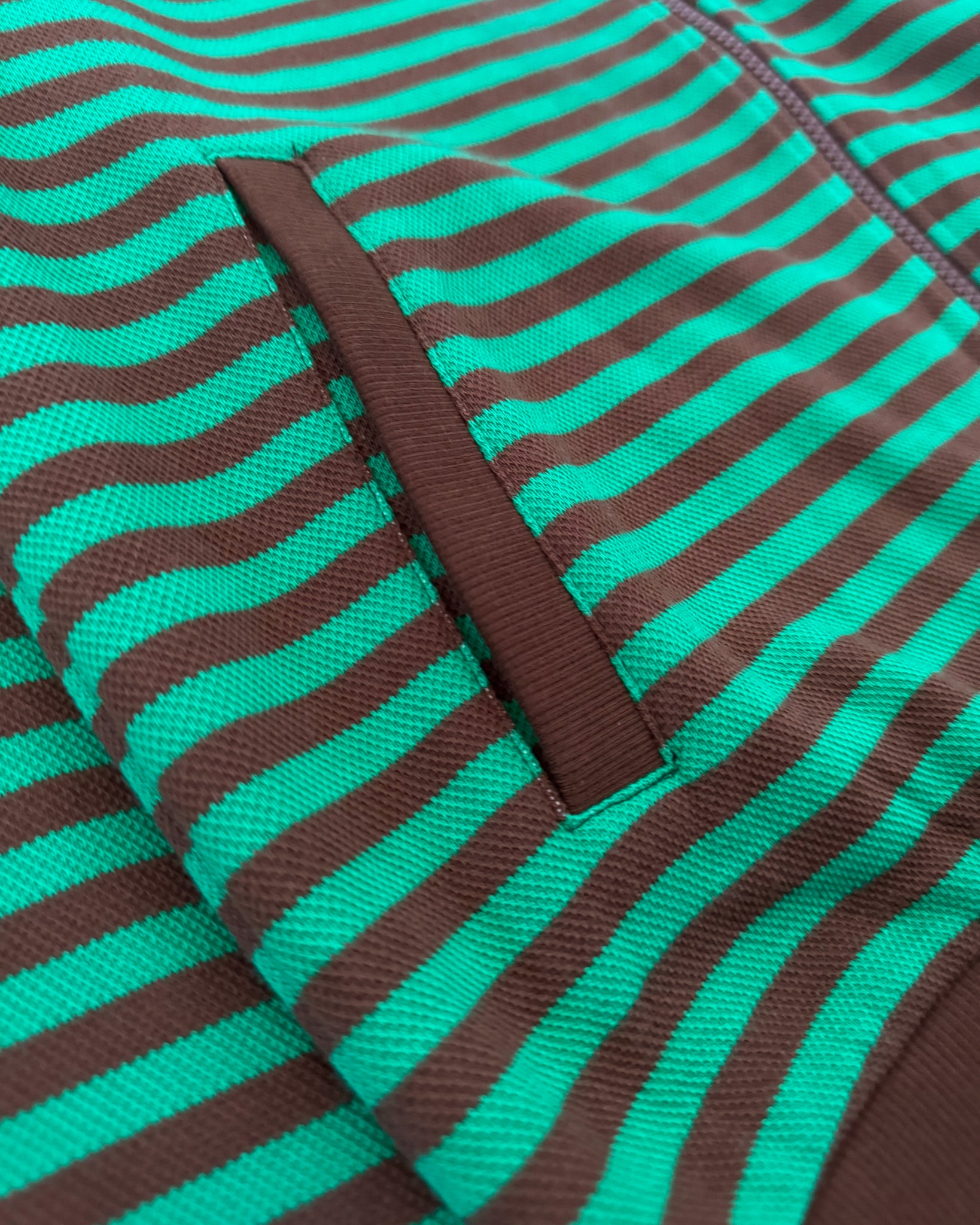 striped zipper green/brown – La Fam