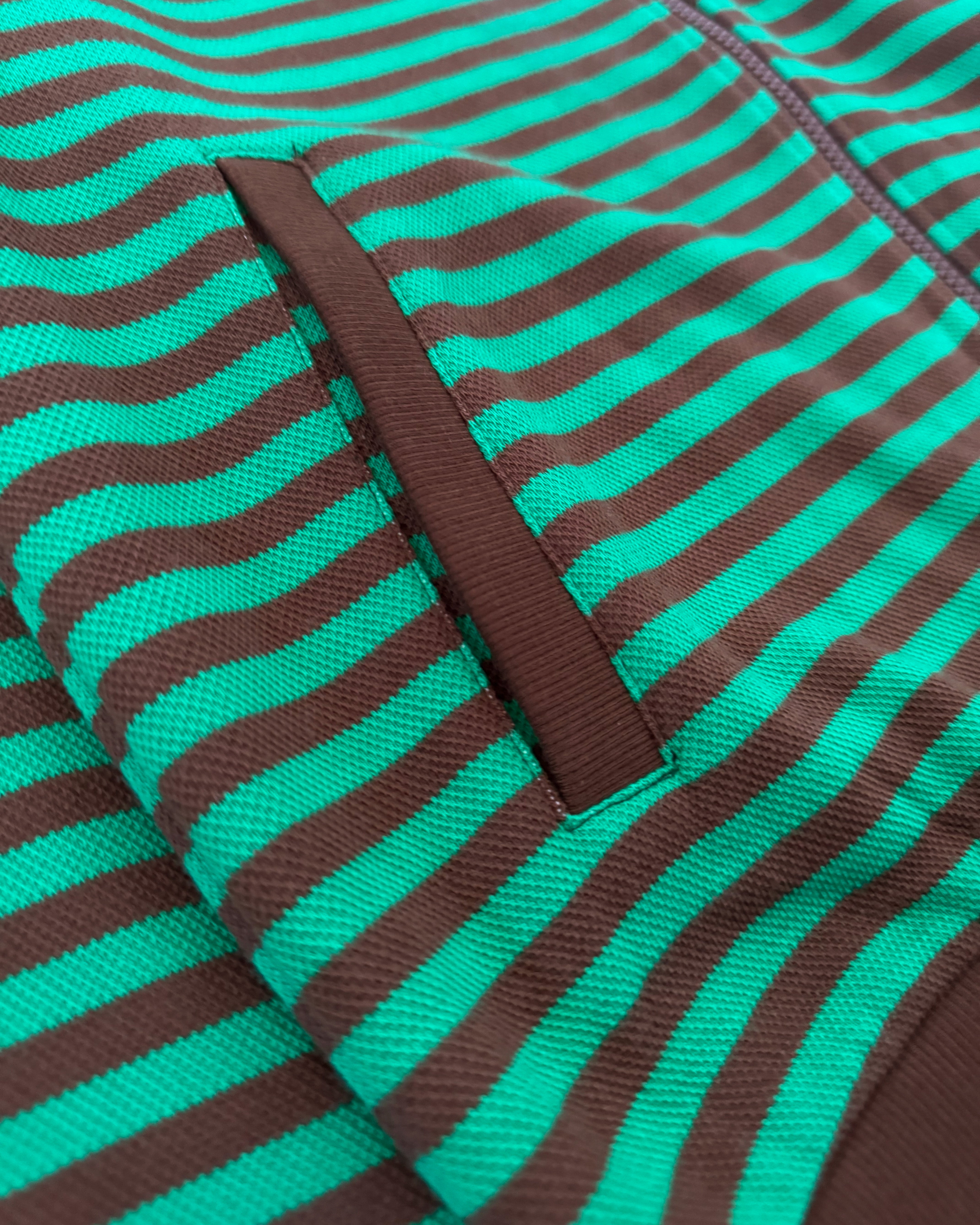 striped zipper green/brown – La Fam