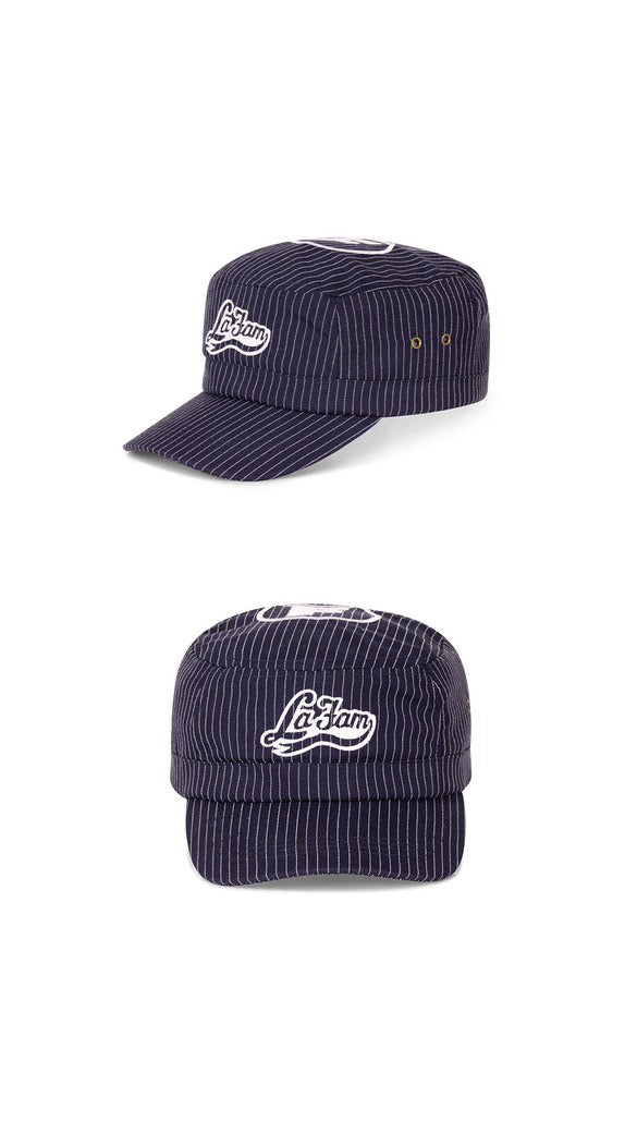 Pinstripe f cap navy