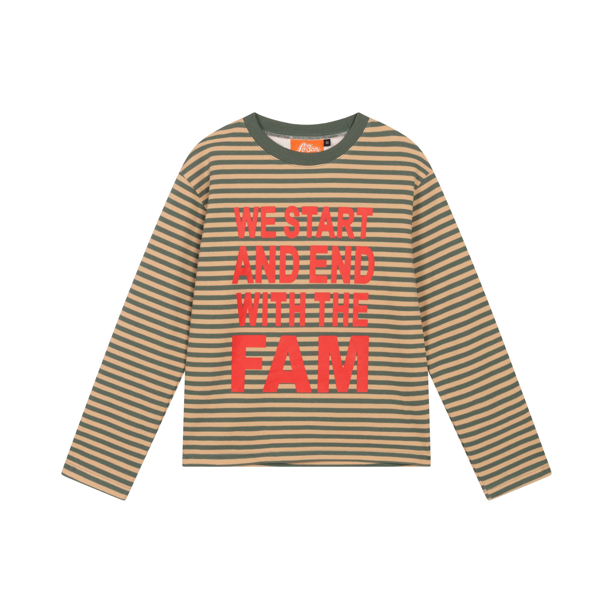 striped wsaewtf longsleeve green/creme