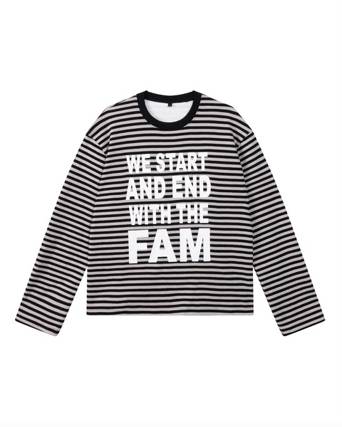HUF】 ESPECIAL STRIPE LS CREW striped wsaewtf longsleeve black 