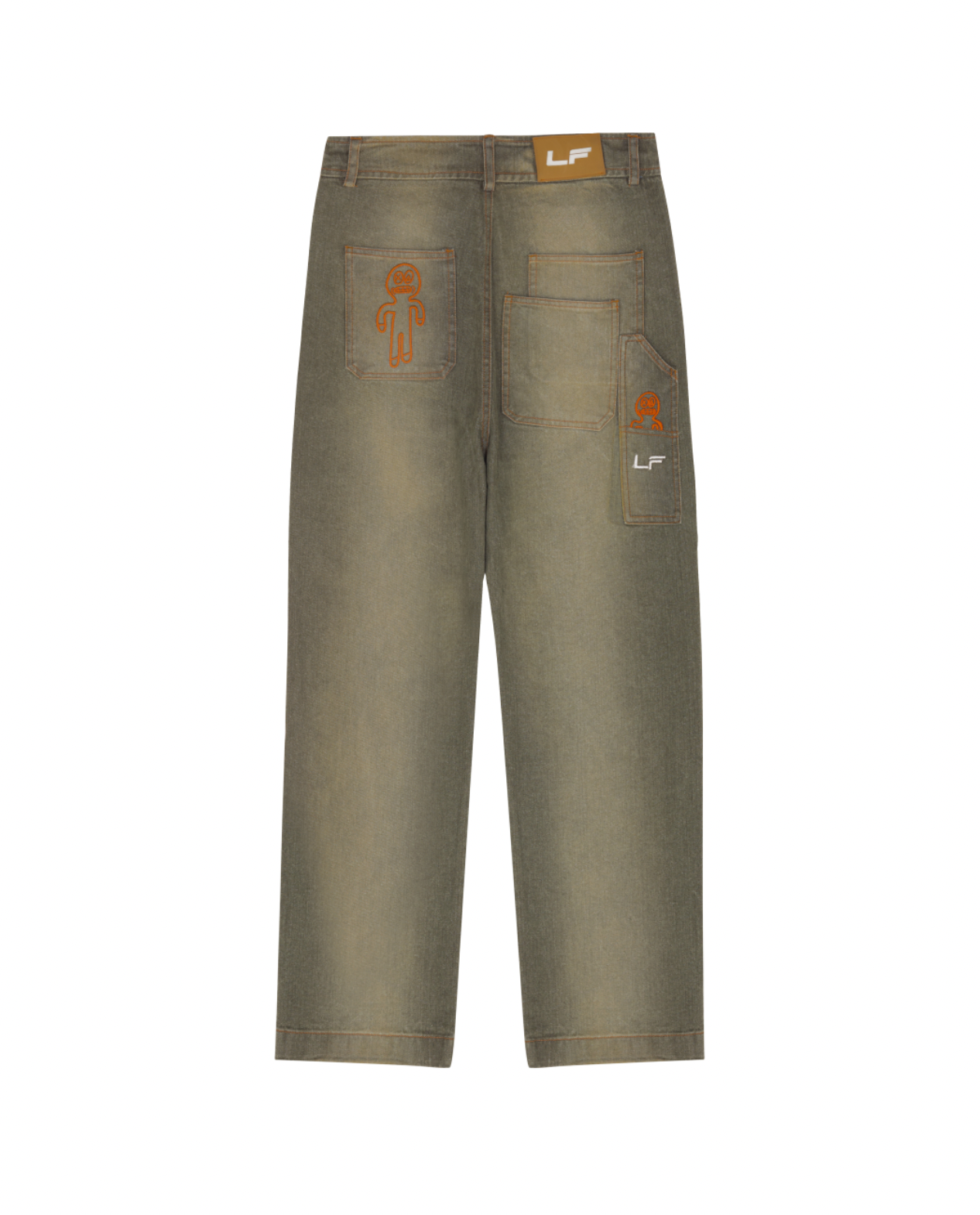 GREEN DOUBLE KNEE JEANS