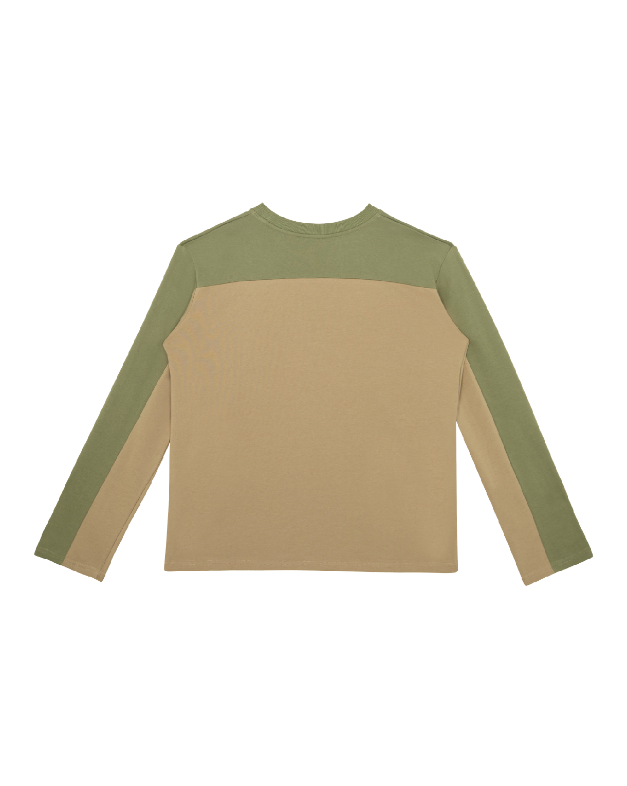 TWO-TONE LOGO LONG SLEEVE BEIGE/GREEN