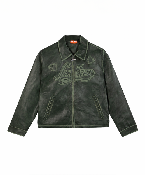 ジャケット・アウター lafam leather jacket BROWN DISTRESSED JACKET – La Fam