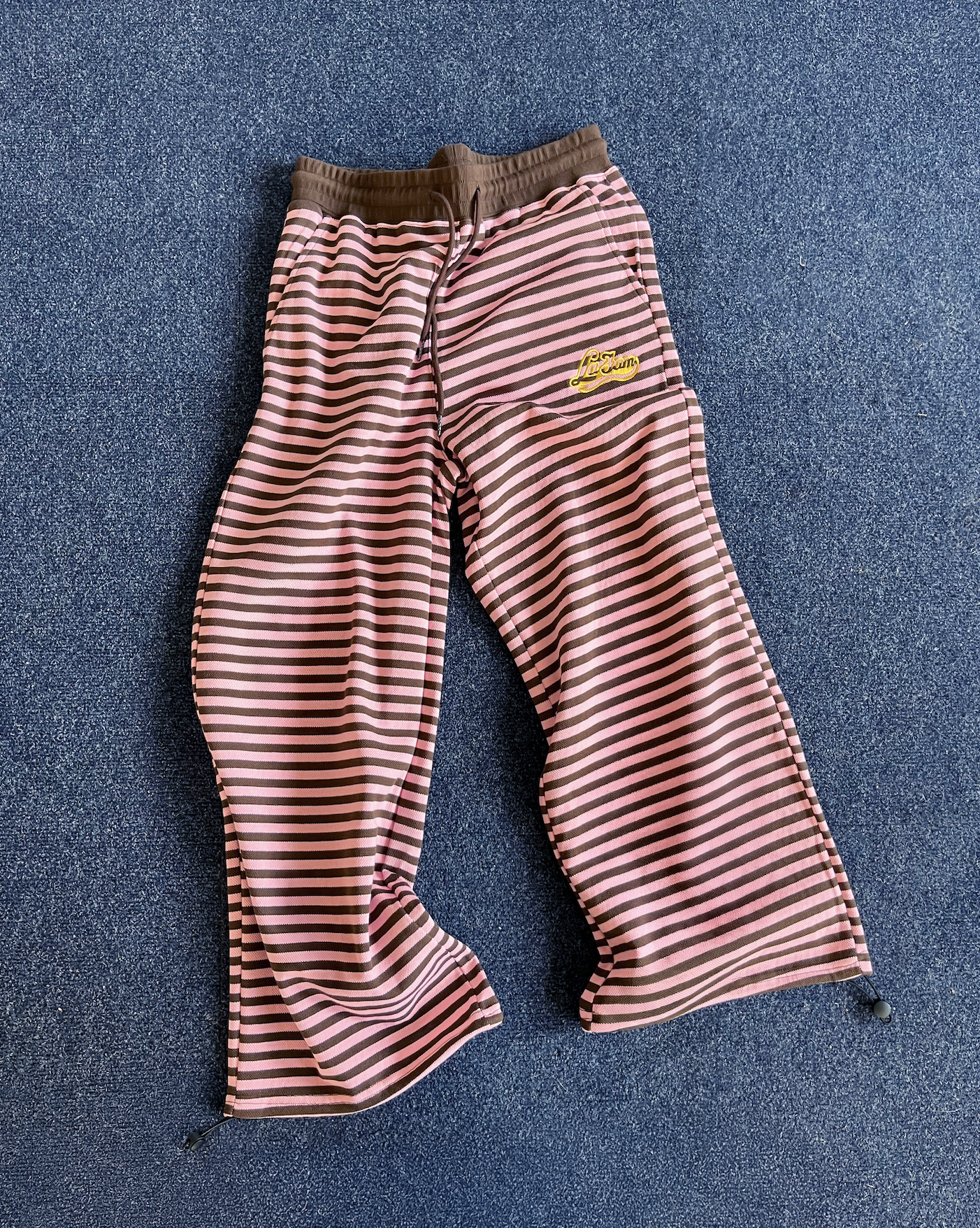 striped pants pink/brown
