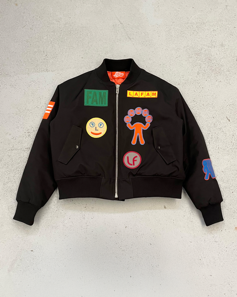 La fam ラファム ボンバージャケット L ブラック 14896 Full-Zip