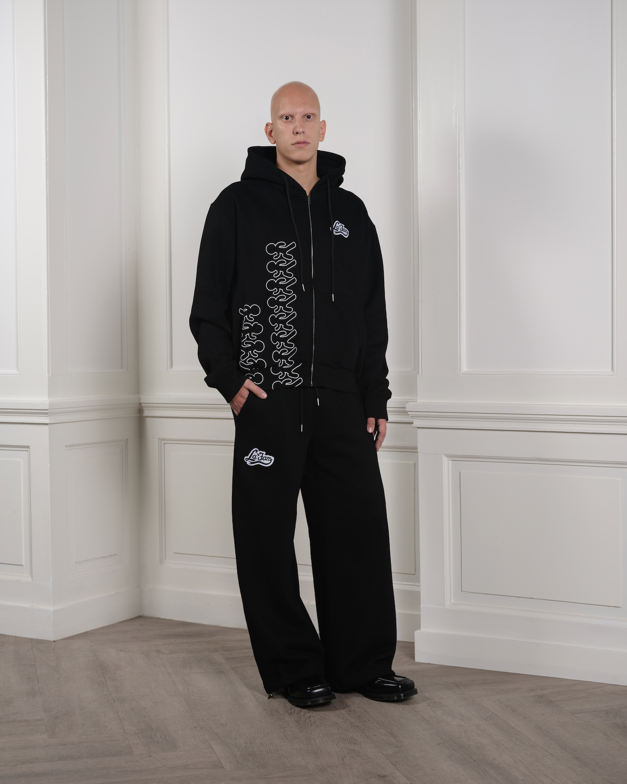 running rico jogging zipper black – La Fam