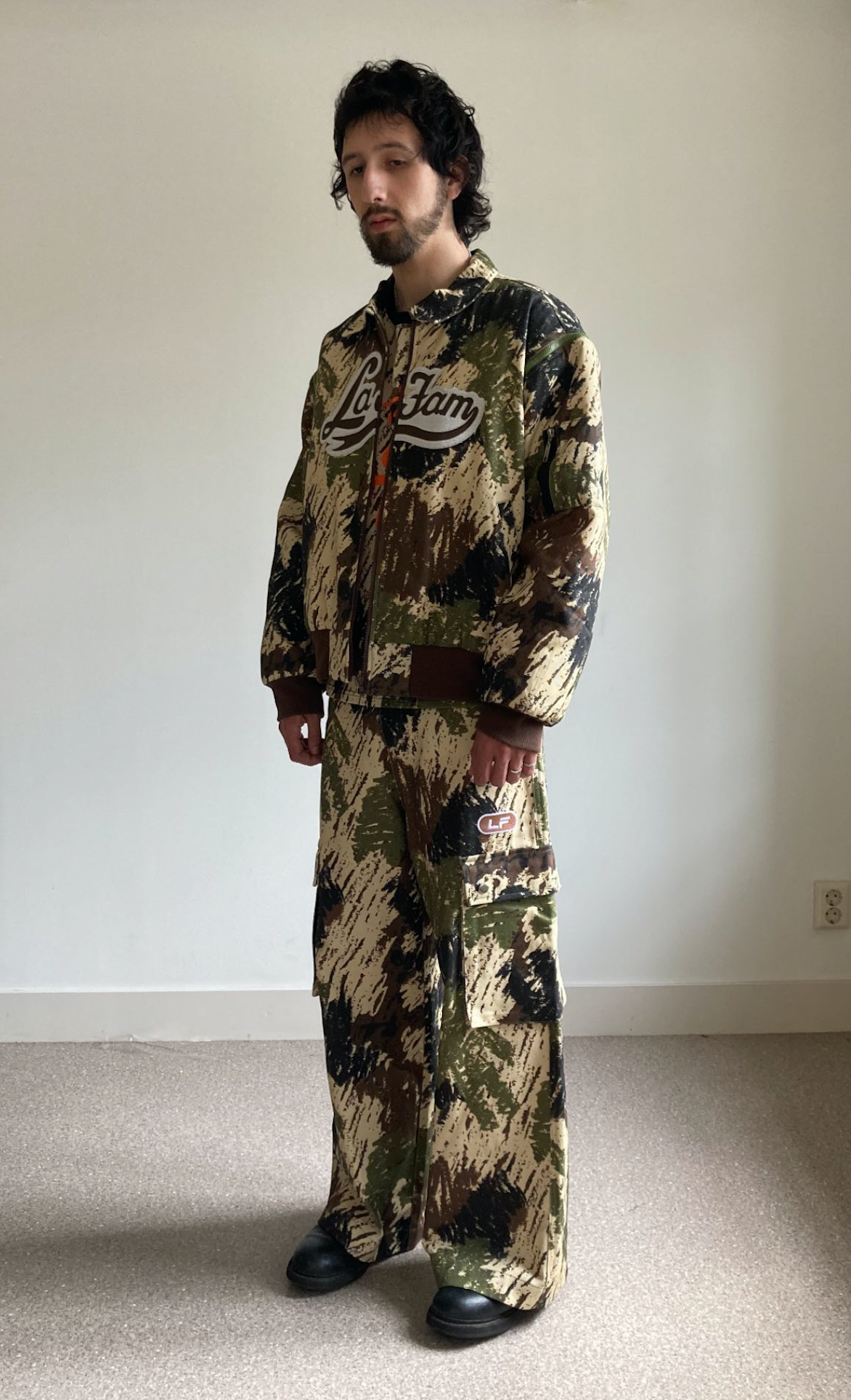 La Fam CRAYON CAMO PANTS S size