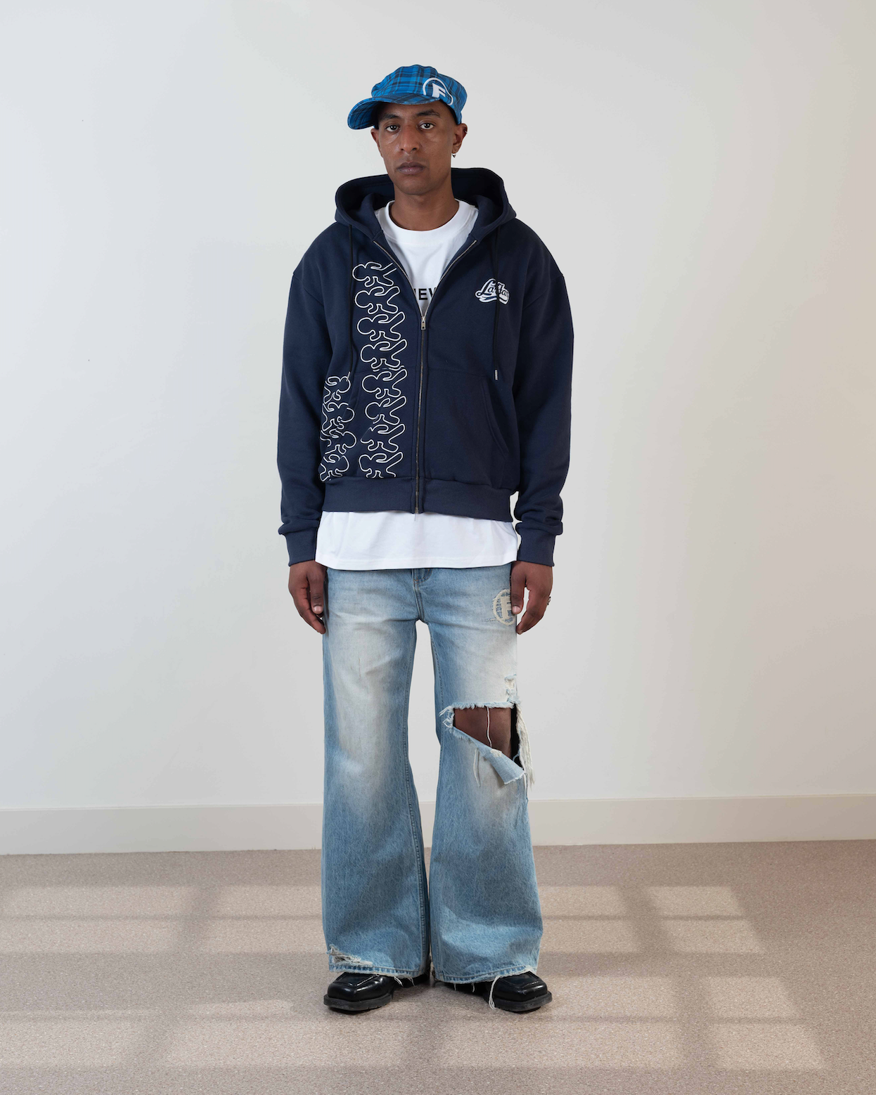 running rico jogging zipper navy