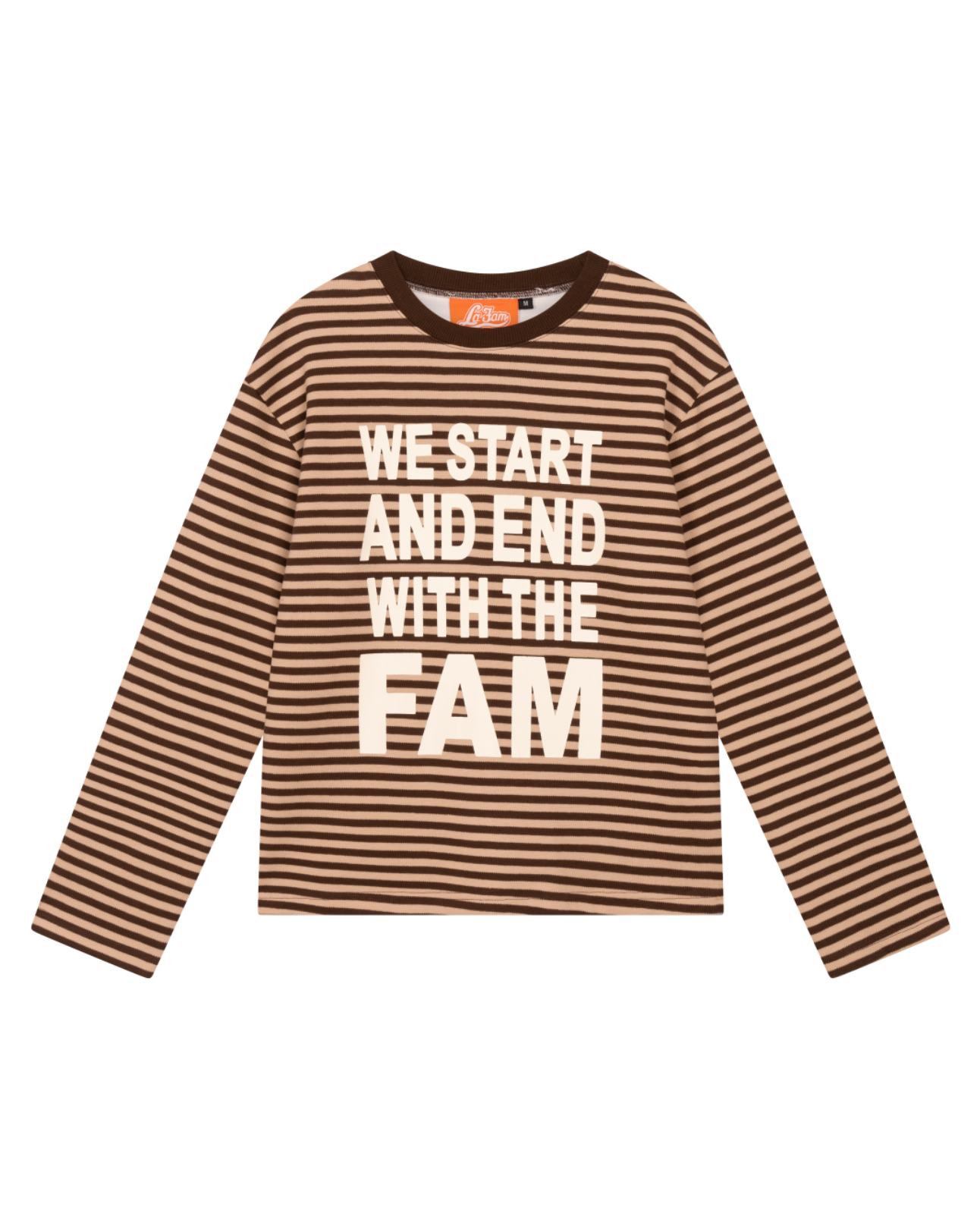 striped wsaewtf longsleeve brown/creme