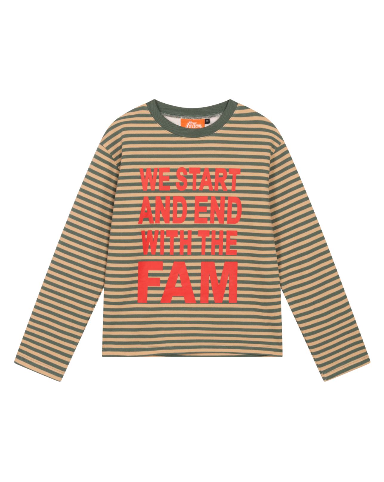 striped wsaewtf longsleeve green/creme