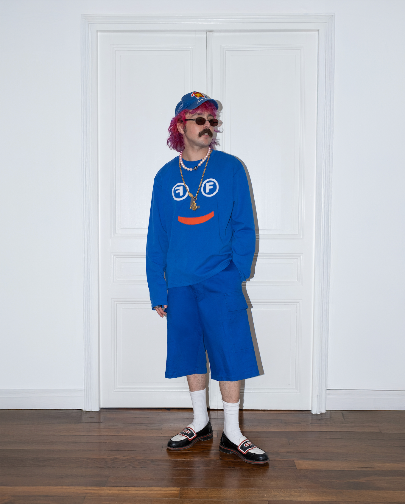 LF face longsleeve blue