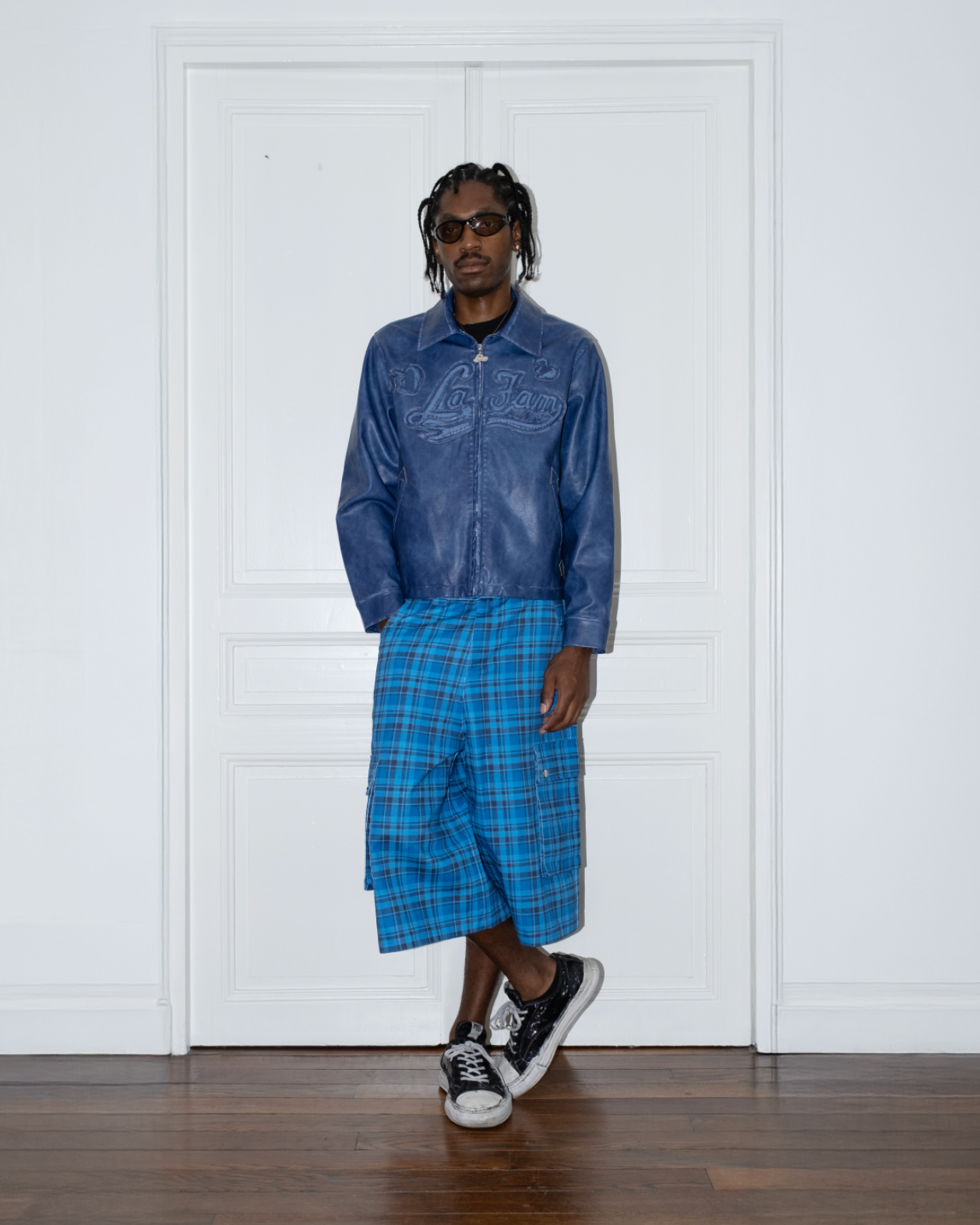 blue distressed jacket my – La Fam