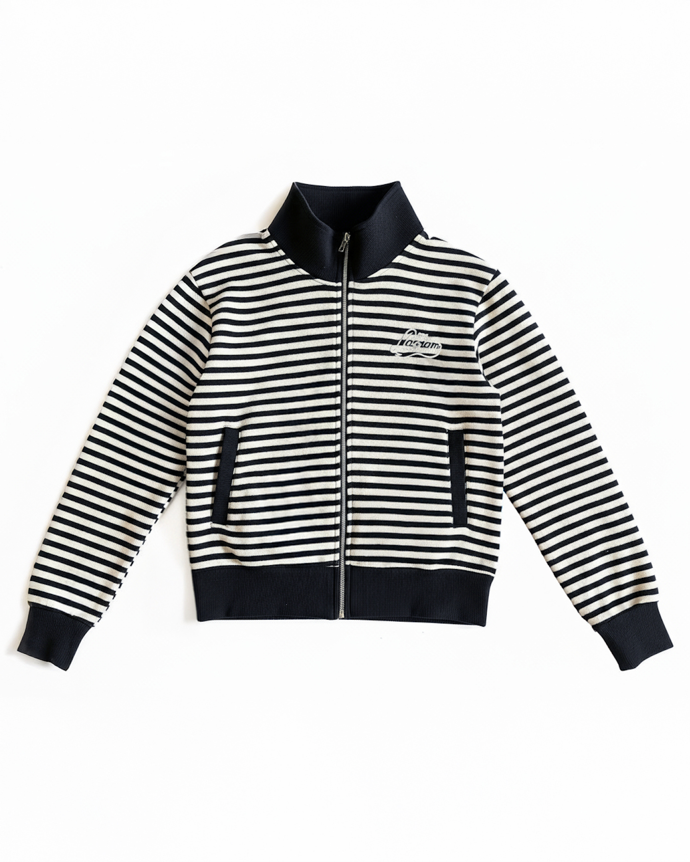 striped zipper black/grey