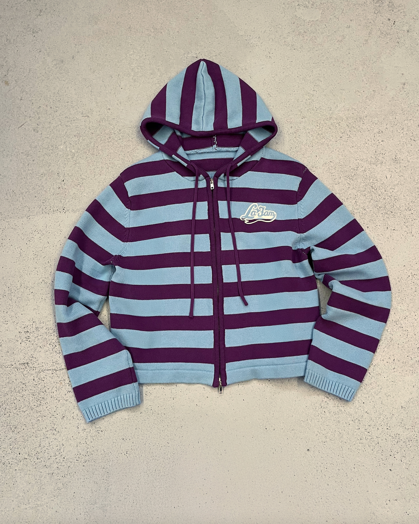 【GRAPE】Code Print Striped Hooded Hat Hydra Snapback - Black/Purple | CAPICHE CAPS