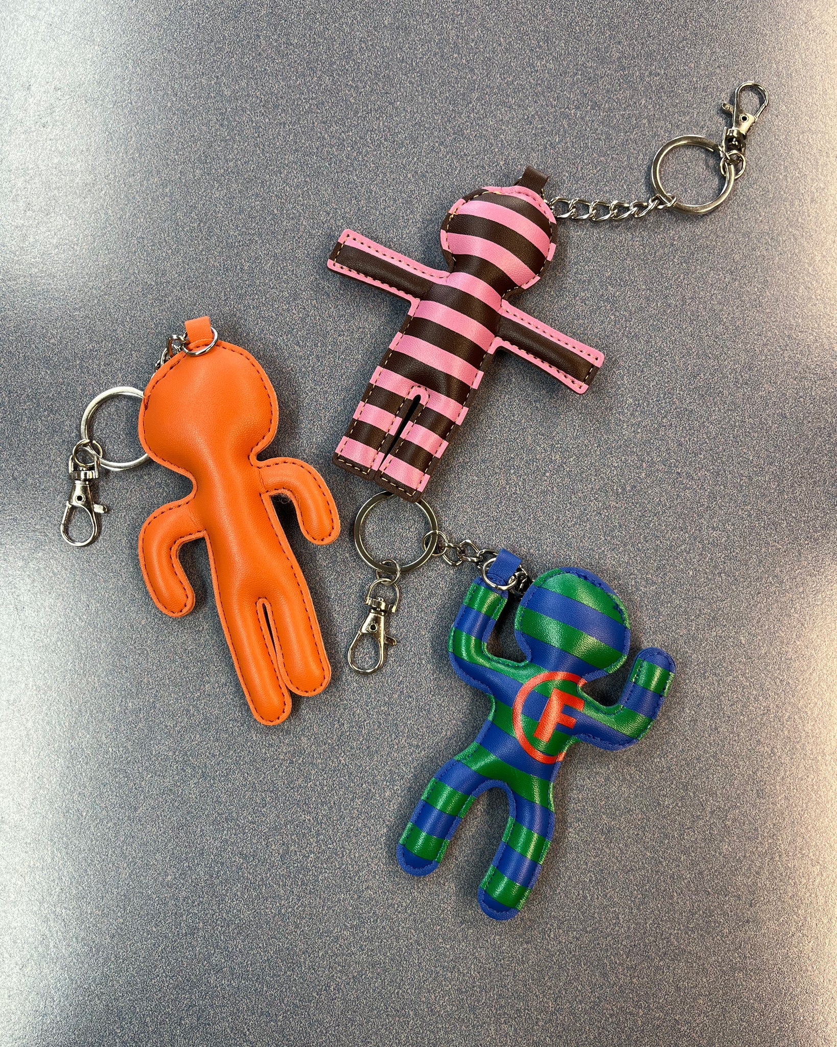 Rico keychain striped blue/green