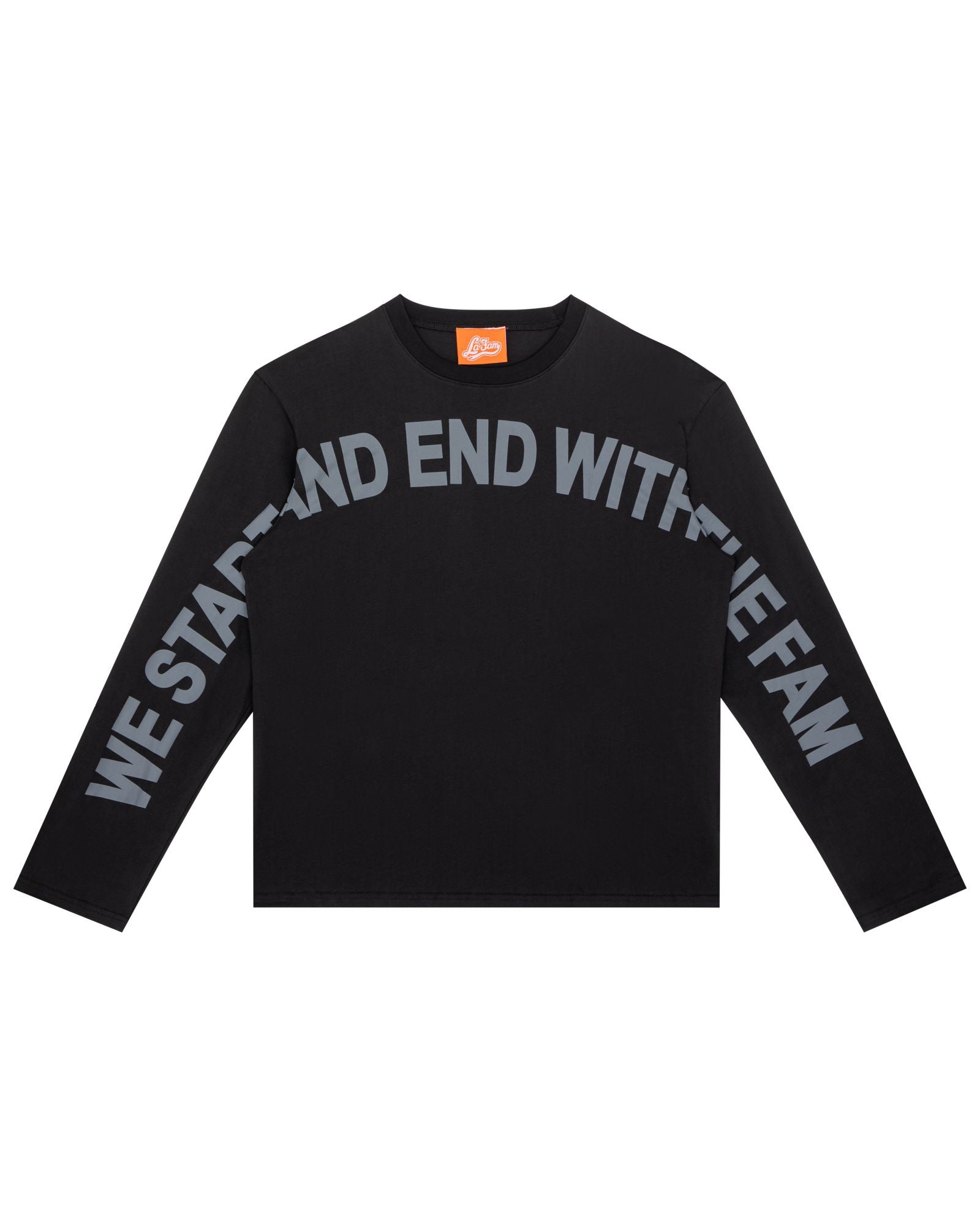 we start and end with the fam long sleeve black