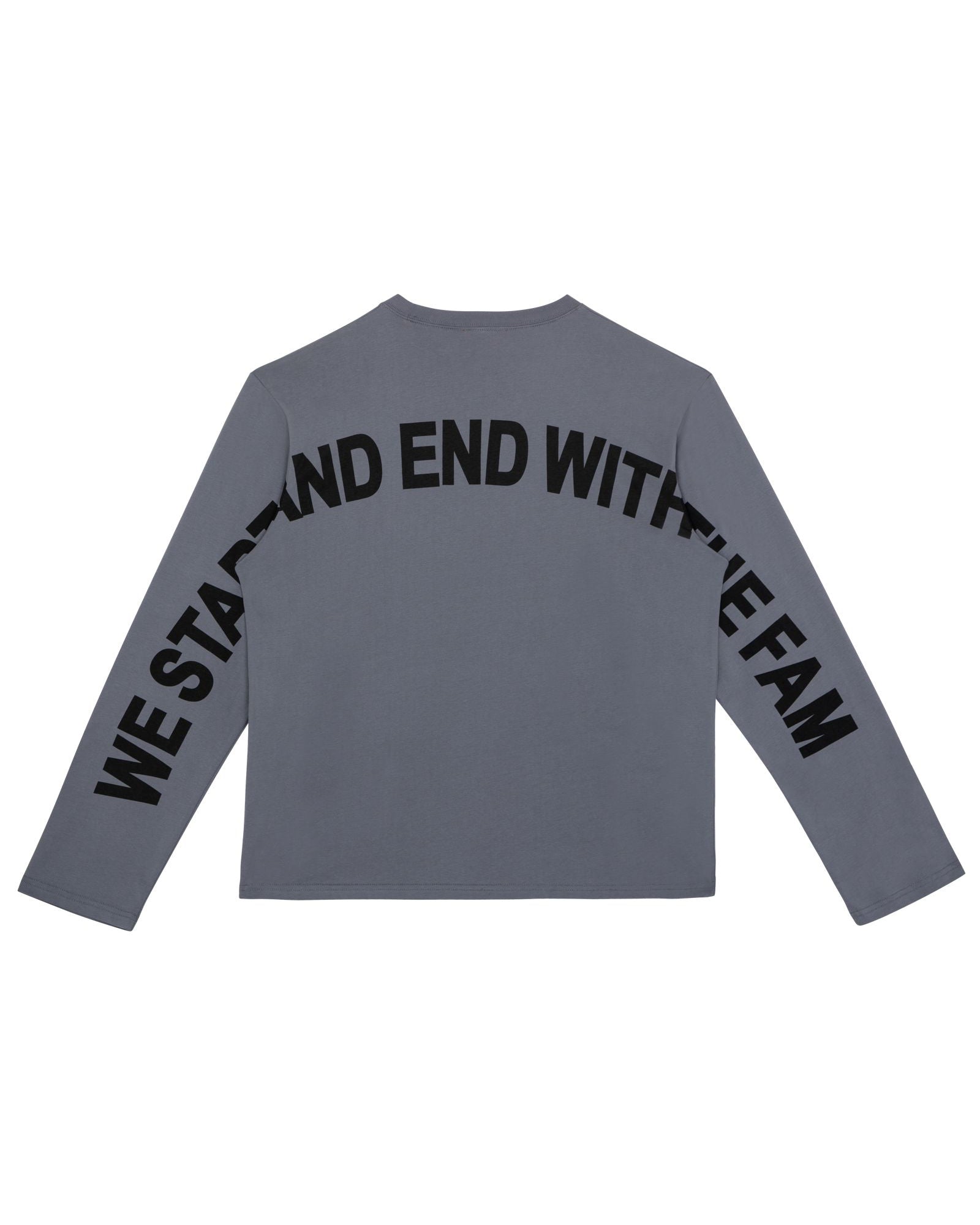 we start and end with the fam long sleeve grey
