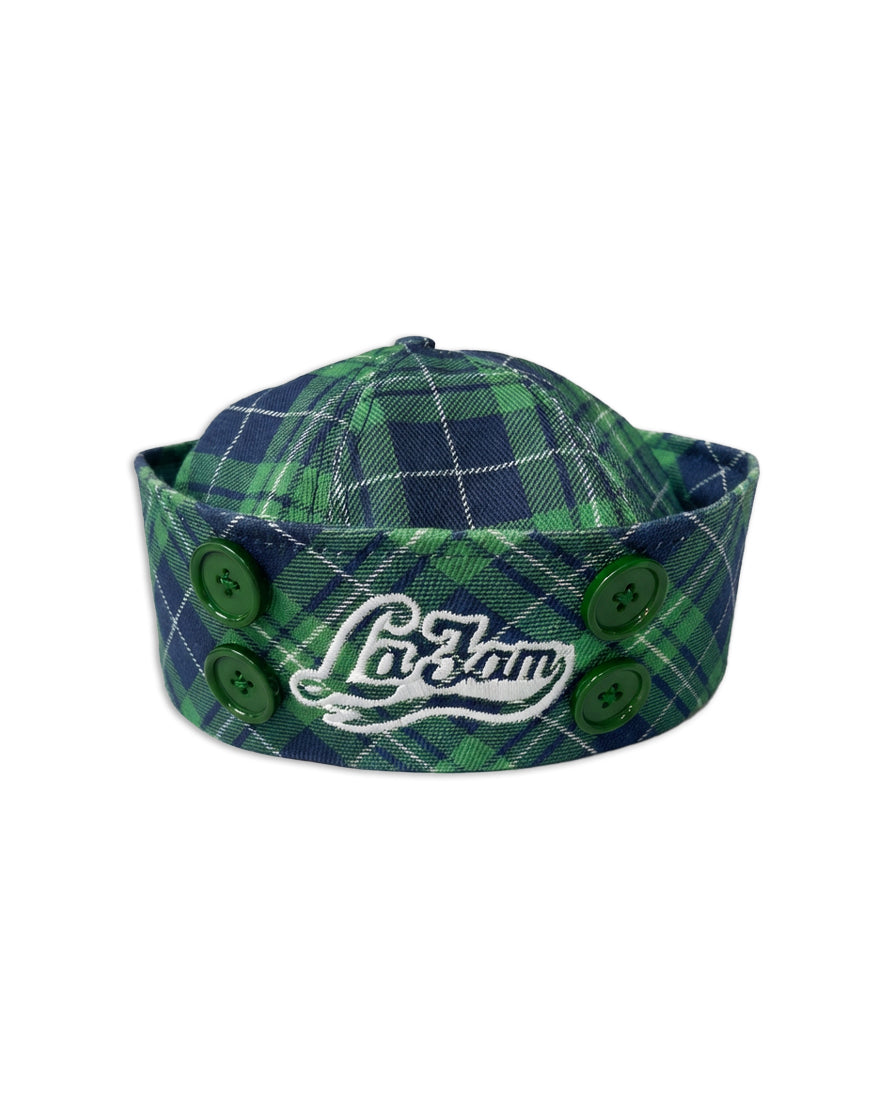 Sailor cap checkered green – La Fam