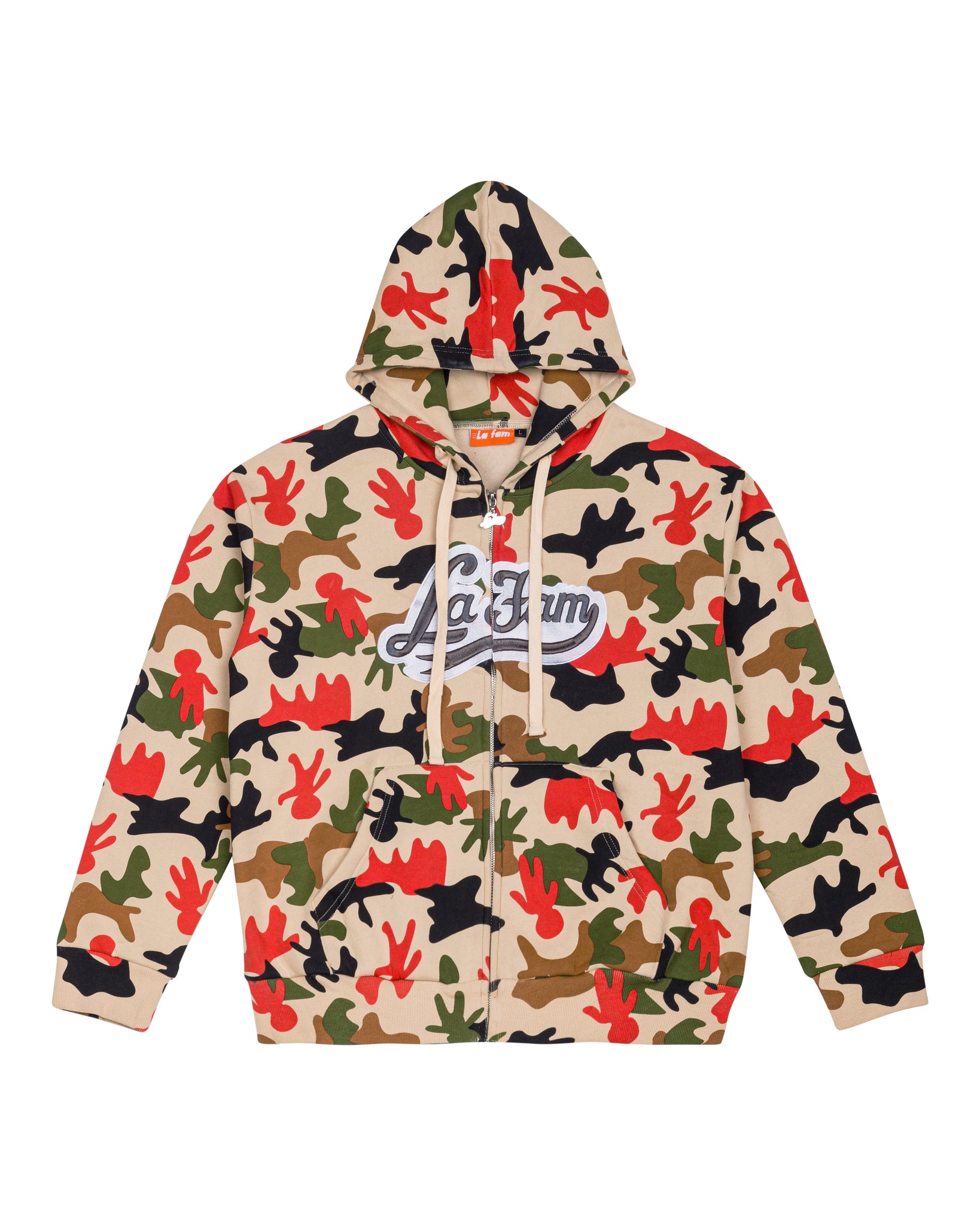 BEIGE CAMO ZIPPER